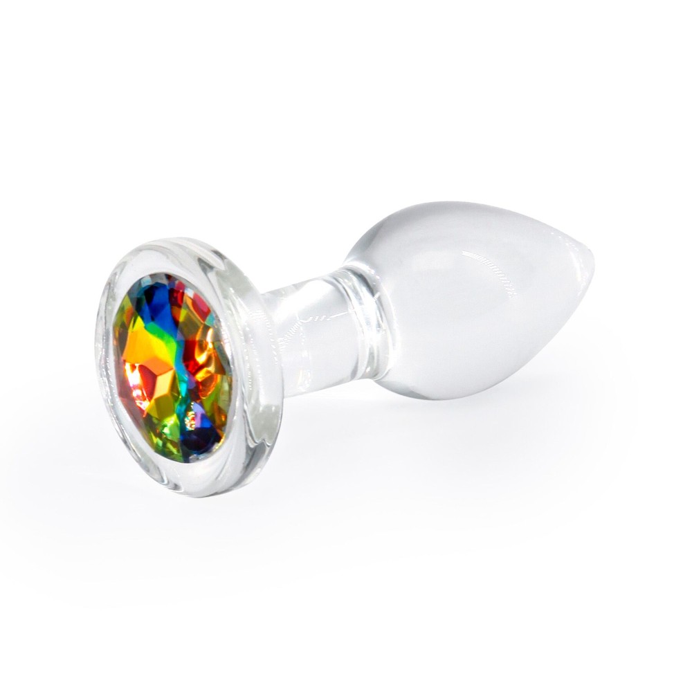 Скляна анальна пробка NS Novelties Crystal - Desires - Rainbow Gem - Small - зображення 1