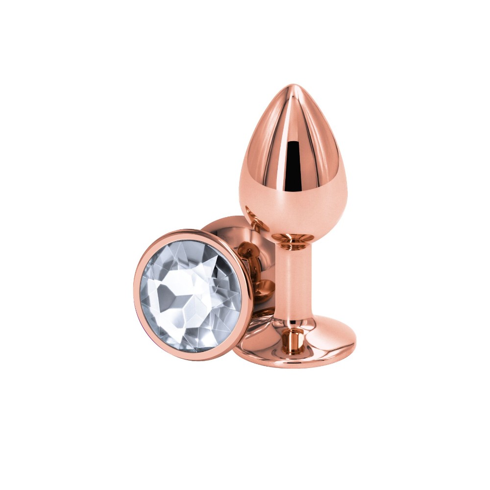 Анальна пробка NS Novelties Rear Assets - Rose Gold - Small - Clear - зображення 1