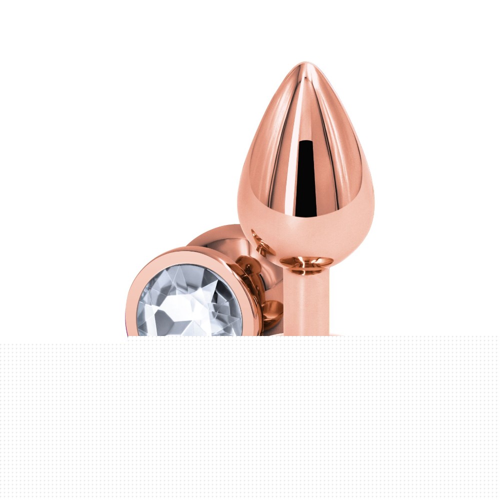Анальна пробка NS Novelties Rear Assets - Rose Gold - Medium - Clear - зображення 1