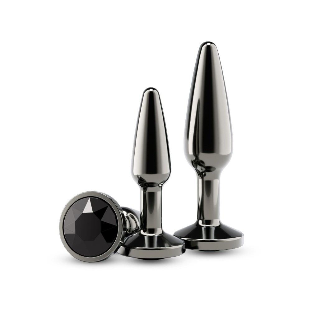 Набір анальних пробок NS Novelties Rear Assets - Tapered Trainer Kit - Gunmetal - Black - зображення 1