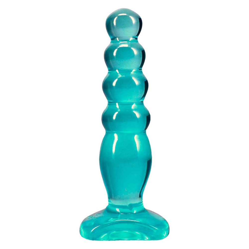 Дилдо Doc Johnson Crystal Jellies - Anal Delight - 5 Inch - Teal - зображення 1