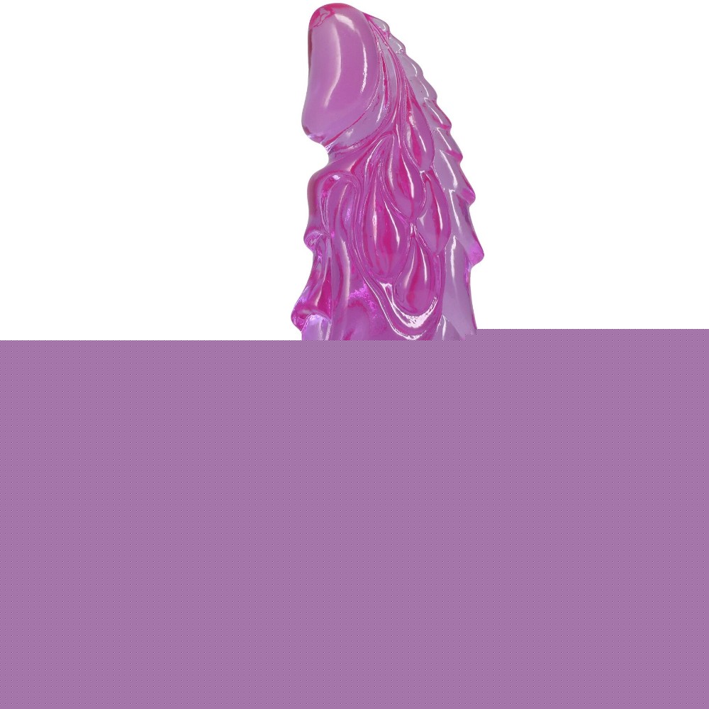 Фентезійний фалоімітатор Doc Johnson Crystal Jellies - Invader Dong 8.5 Inch - Purple - зображення 1