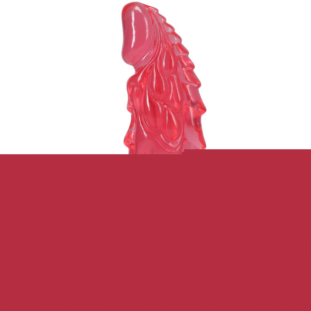 Фентезійний фалоімітатор Doc Johnson Crystal Jellies - Invader Dong 8.5 Inch - Pink - зображення 1