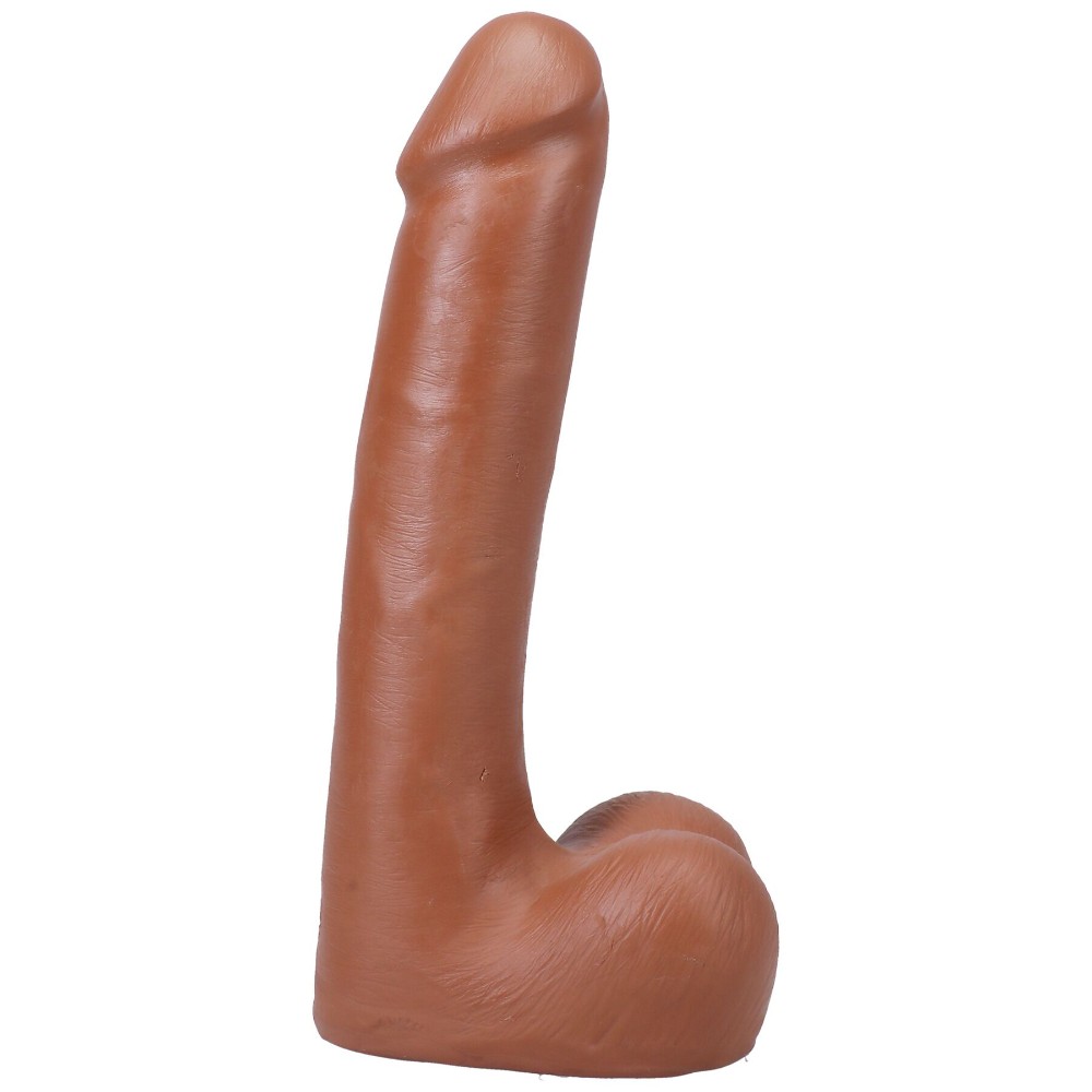 Фалоімітатор Doc Johnson The Realistic Cock ULTRASKYN - 9 Inch with Balls Caramel - зображення 1