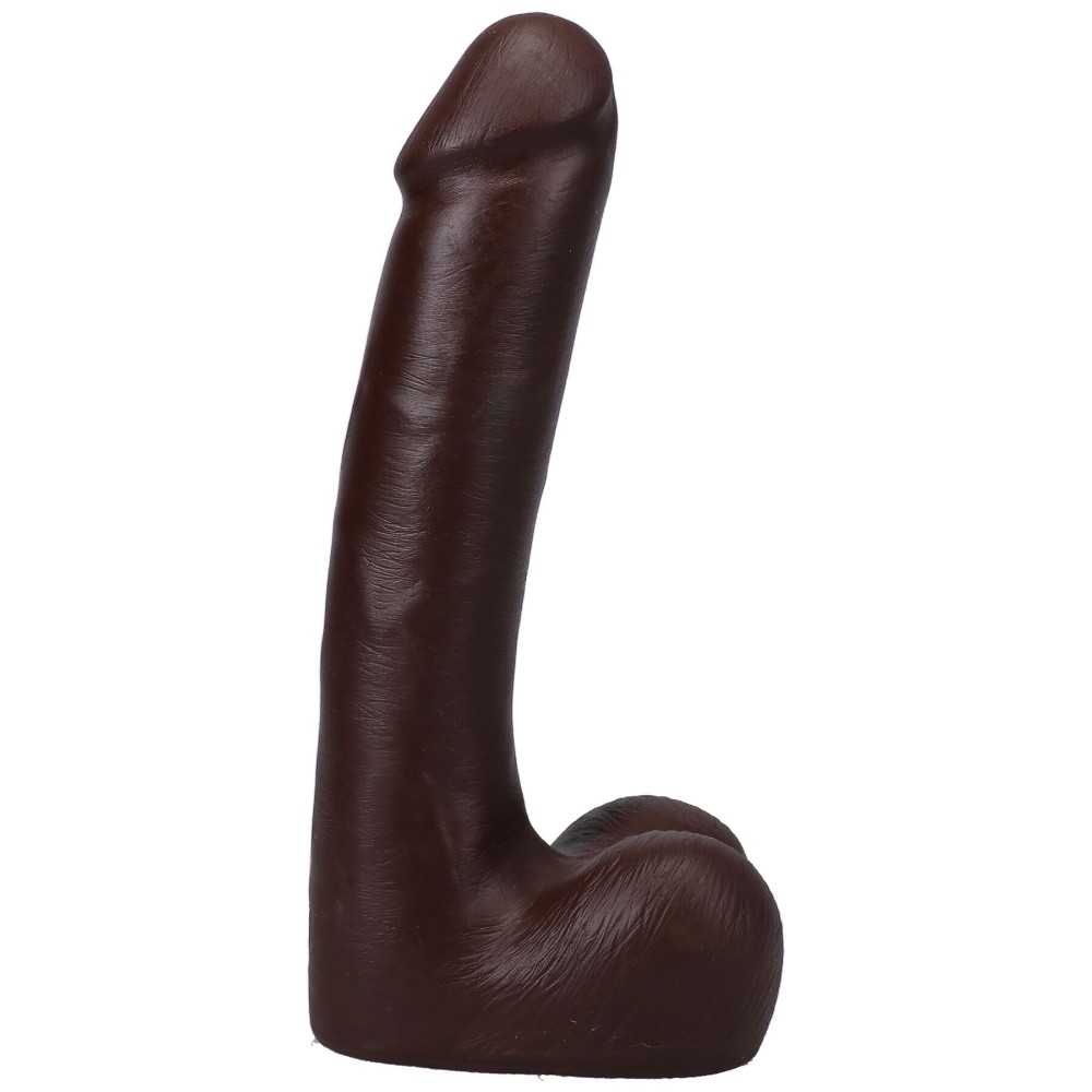 Фалоімітатор Doc Johnson The Realistic Cock ULTRASKYN - 9 Inch with Balls Chocolate - зображення 1