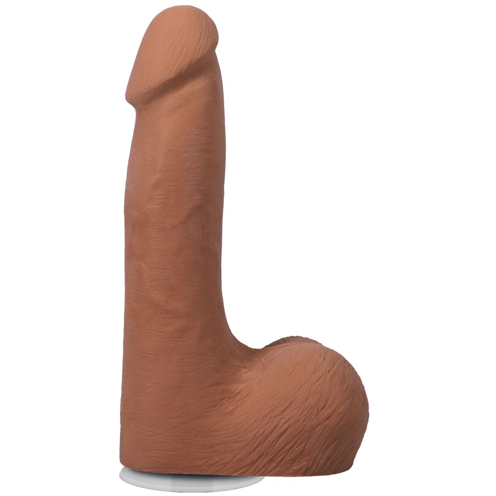 Фалоімітатор Doc Johnson The Realistic Cock ULTRASKYN - 7 Inch with Balls Caramel - зображення 1