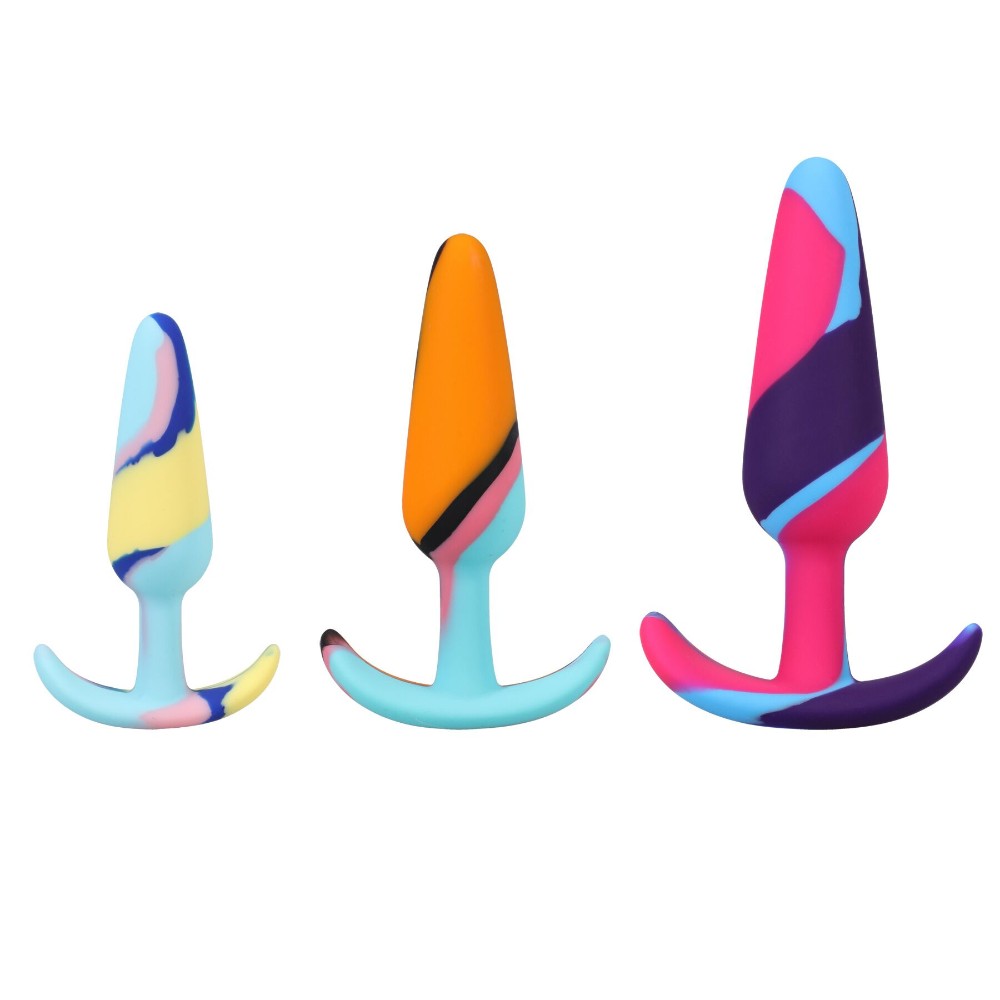 Набір анальних пробок Doc Johnson Mood Naughty 1 Kaleidoscope Trainer Set - зображення 1