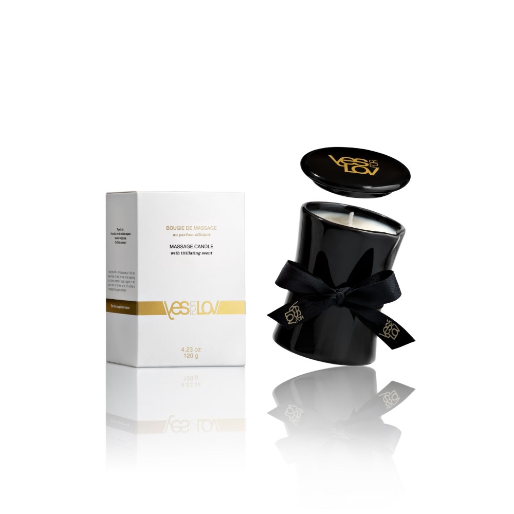Масажна свічка YESforLOV MASSAGE CANDLE with titillating scent 120 г, пряний аромат, віск + олії - зображення 1