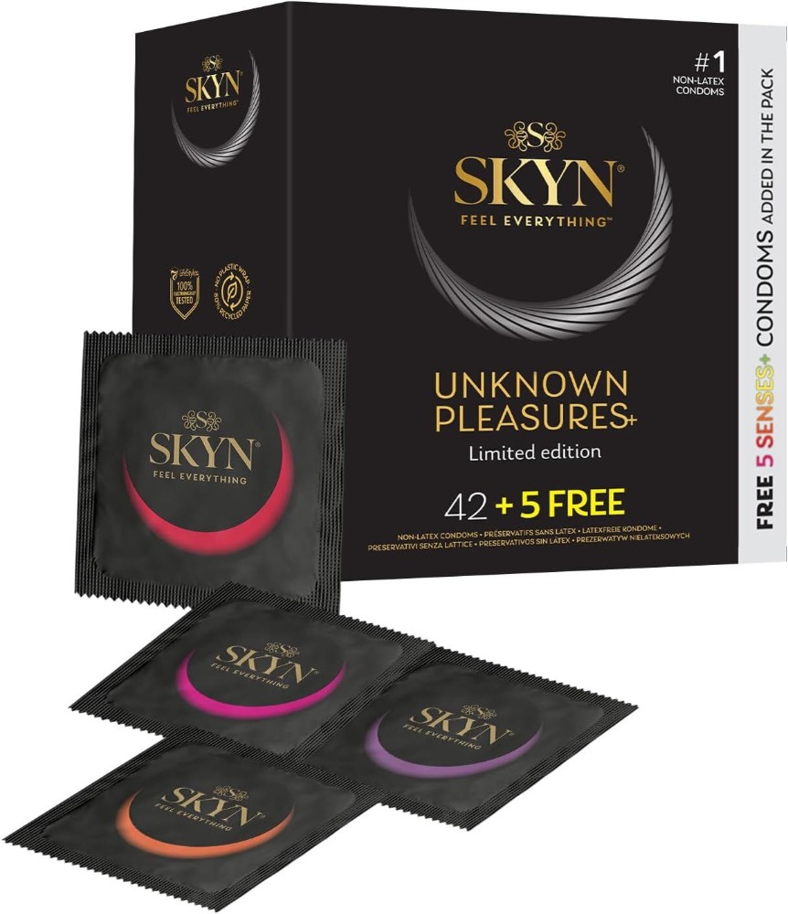 Безлатексні преміум-презервативи SKYN Unknown Pleasures 42+5 шт FREE, 6 різних видів - зображення 1