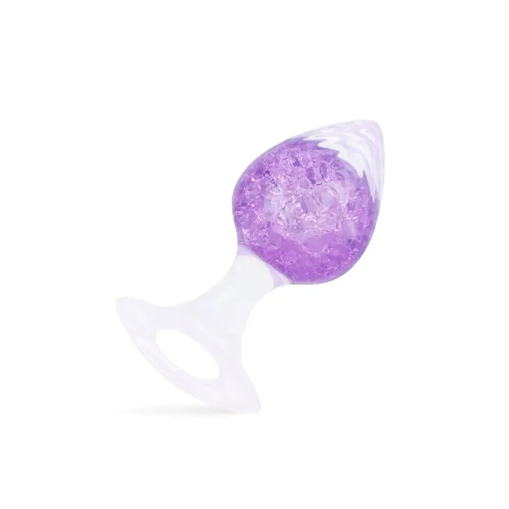 Анальна пробка Liebe Seele Heart-shaped Crystal Anal Plug - Purple Medium - зображення 1