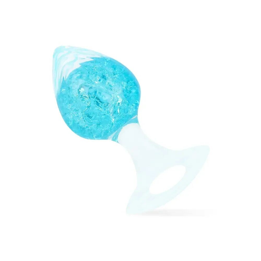 Анальна пробка Liebe Seele Heart-shaped Crystal Anal Plug - Blue Small - зображення 1