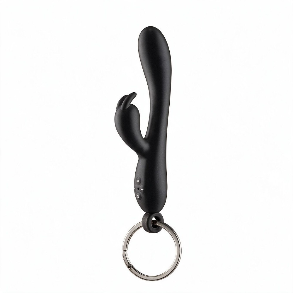 Брелок вібратор-кролик Diverty Sex Black - зображення 1
