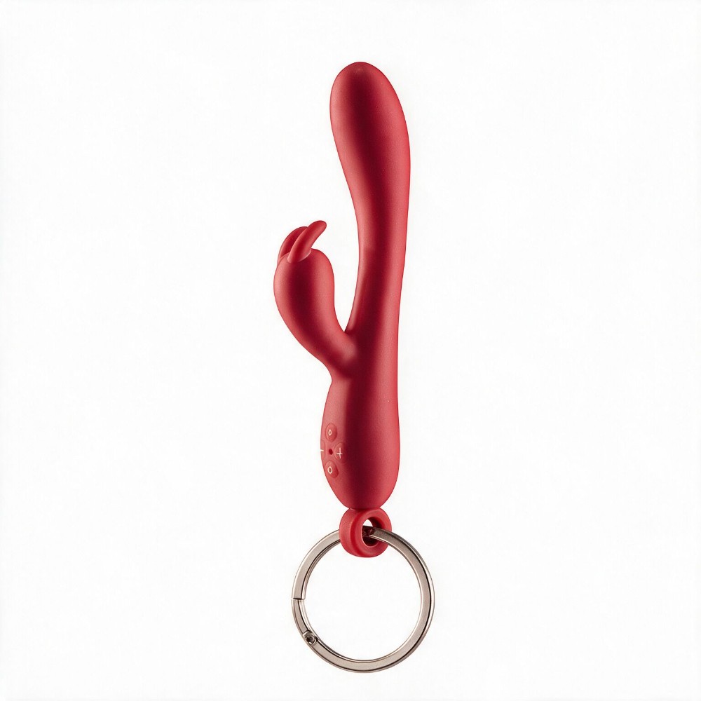 Брелок вібратор-кролик Diverty Sex Red - зображення 1