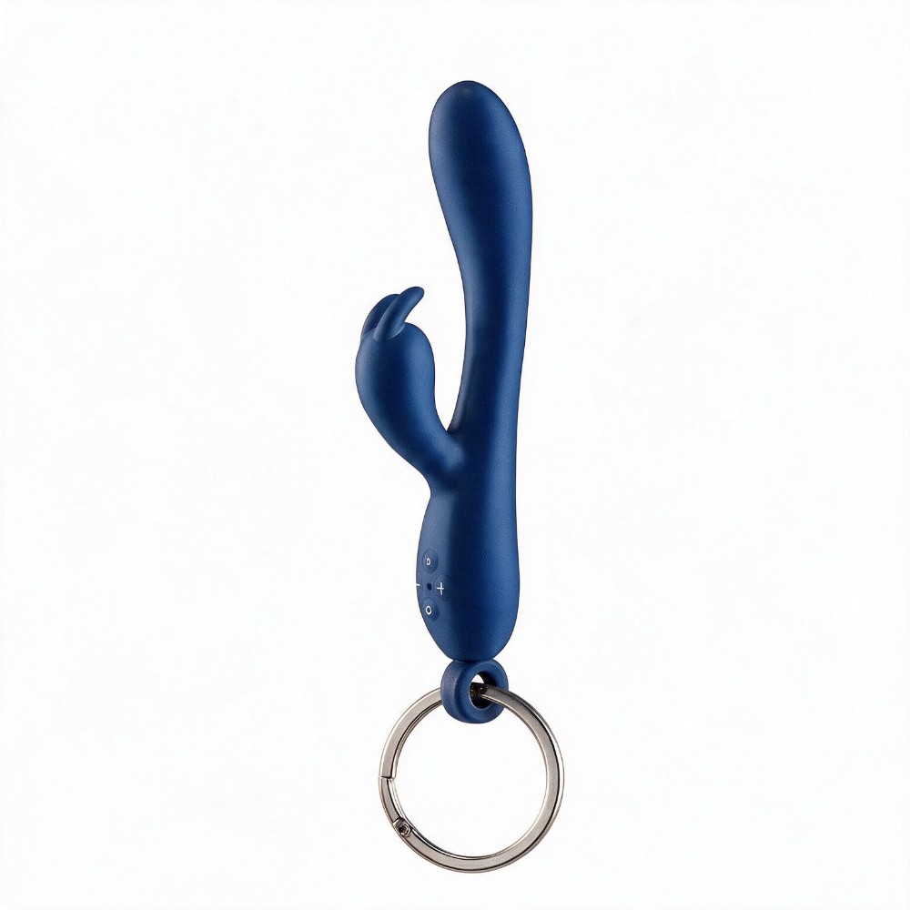 Брелок вібратор-кролик Diverty Sex Blue - зображення 1