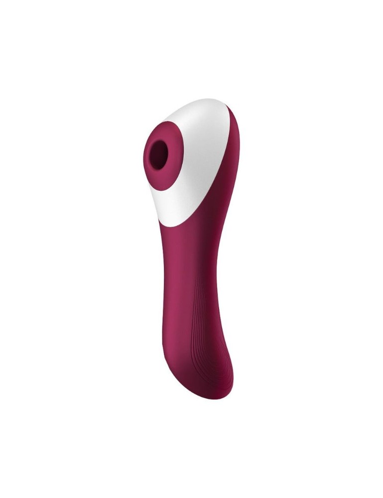 Вакуумний стимулятор із вібрацією Satisfyer Dual Crush Wine Red - зображення 1