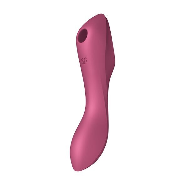 Вакуумний стимулятор із вібрацією Satisfyer Curvy Trinity 3 Red - зображення 1