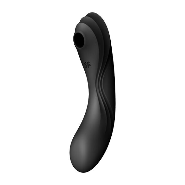 Вакуумний стимулятор з вібрацією Satisfyer Curvy Trinity 4 Black - зображення 1