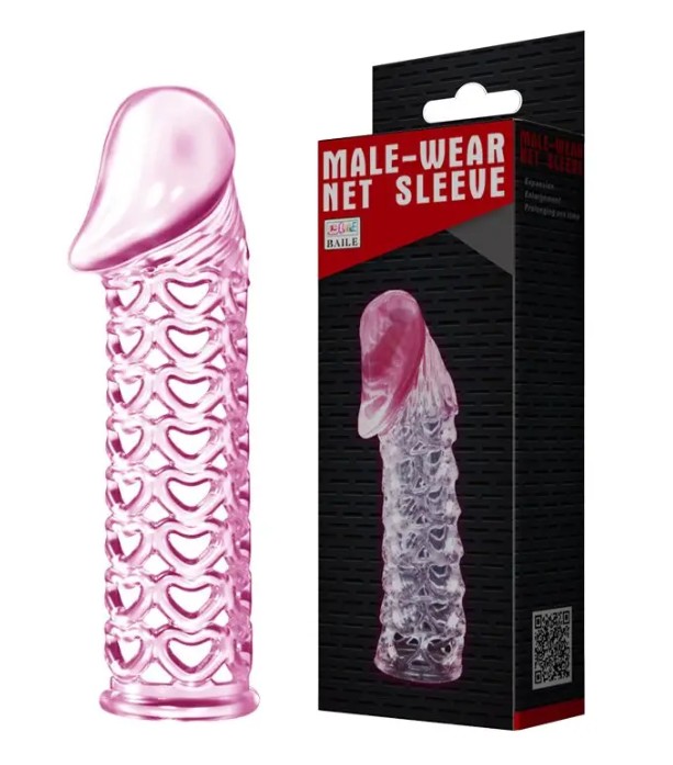 Удлиняющая насадка-презерватив Male-wear net sleeve - зображення 1