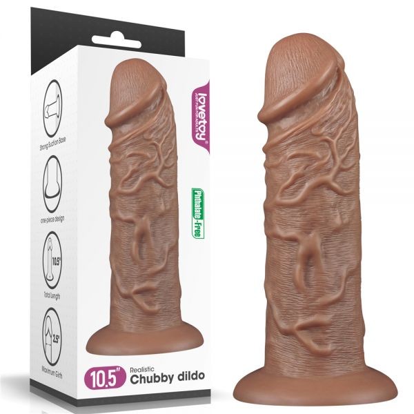 Фаллос гигант на присоске 10.5'' King-sized Dildo, Brown - зображення 1