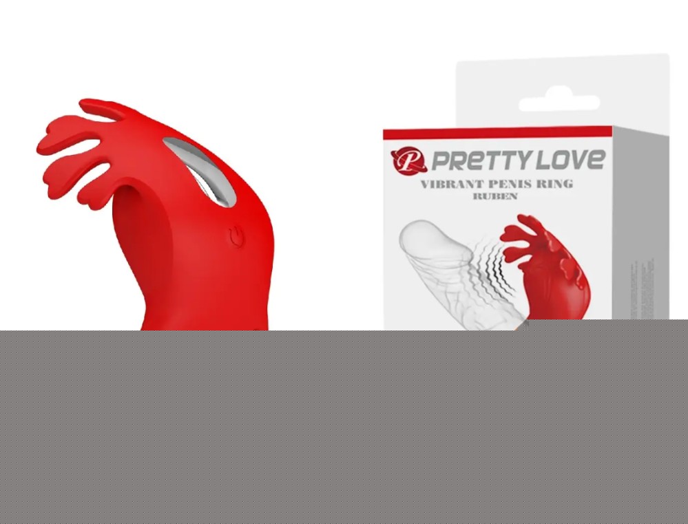 Кольцо эрекционное Pretty Love - Vibration Penis Ring Ruben Red - зображення 1