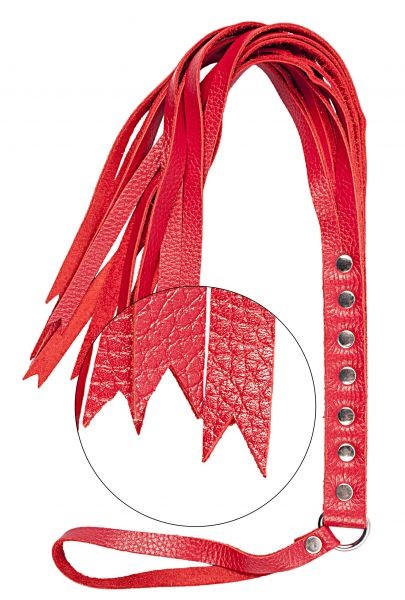 Флогер натуральная кожа, Red - зображення 1