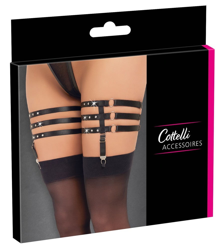 Сексуальные подвязки для ног с заклепками Suspender Garters - зображення 1