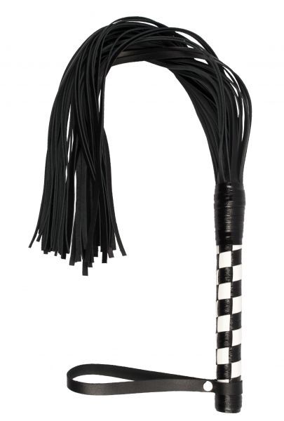 Флогер Premium Leather Flogger Black&White, кожа - зображення 1