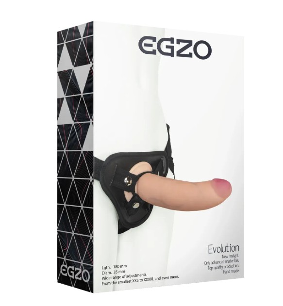 Страпон женский EGZO Evolution STR001 ( 18 см х 3,5 см ) - зображення 1
