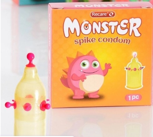 Презерватив Recare MONSTER Pink+Yellow Snick (1шт) - зображення 1