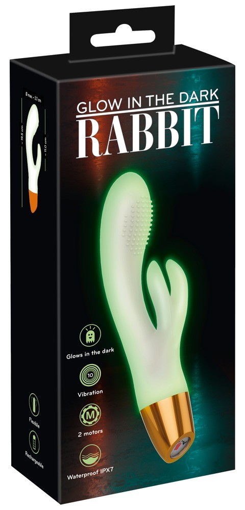 Светящийся вибратор в темноте Glow in the dark Rabbit 10 режимов вибрации - зображення 1
