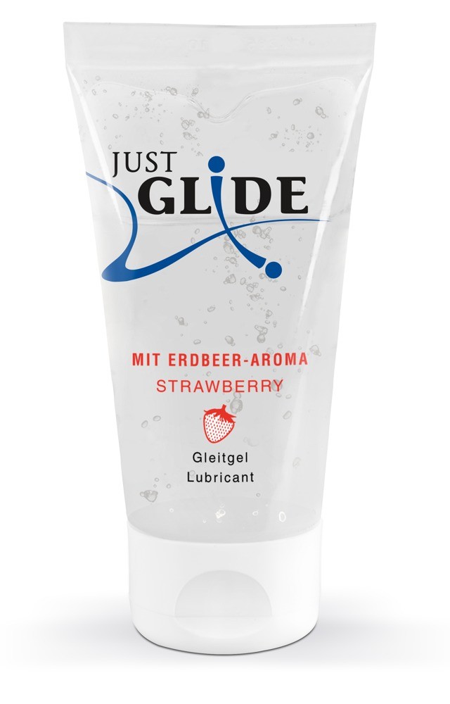 Лубрикант Just Glide Strawberry на водной основе 50 мл - зображення 1