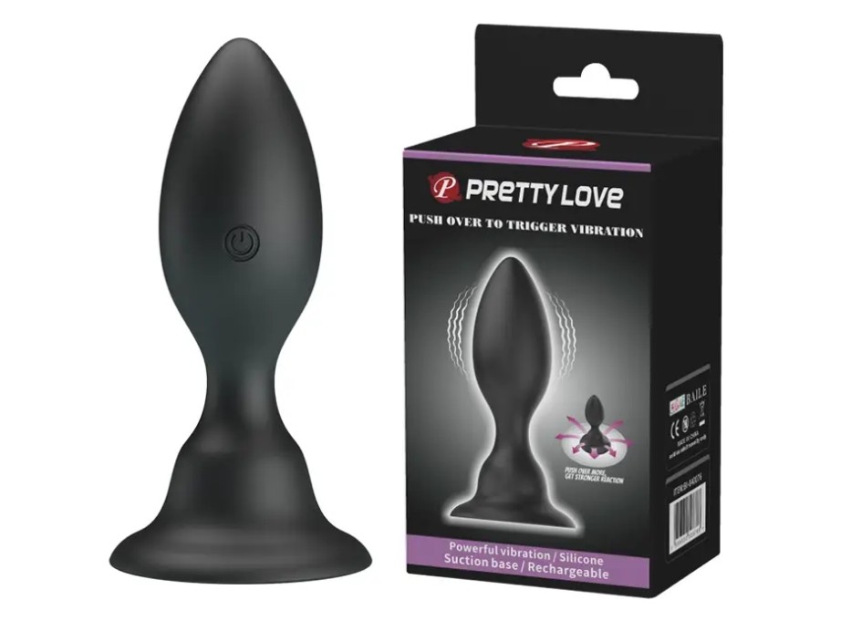 Анальный стимулятор с вибрацией PrettyLove - Push Over to Trigger vibration - зображення 1