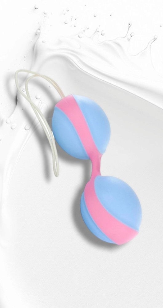 Вагинальные шарики Amor Gym Balls blue-pink - зображення 1