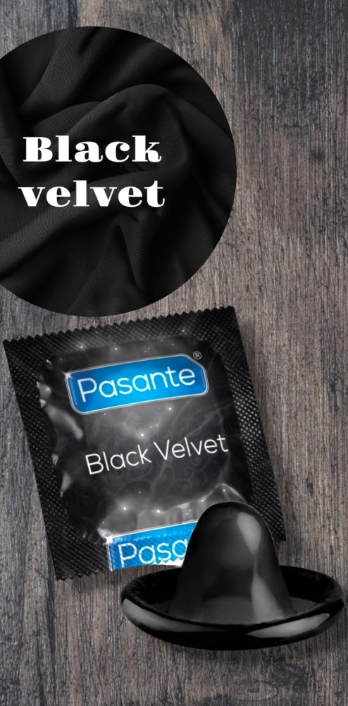 Презервативы Pasante Black Velvet черные (по 1 шт) - зображення 1
