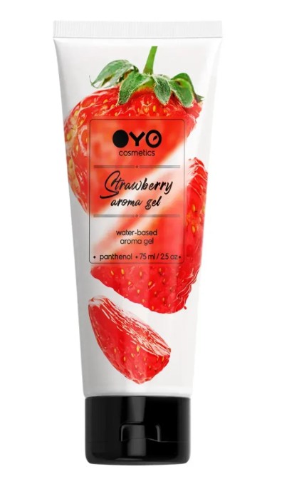 Универсальный ароматизированный увлажняюший гель-лубрикант OYO - Strawberry aroma gel, 75 ml - зображення 1