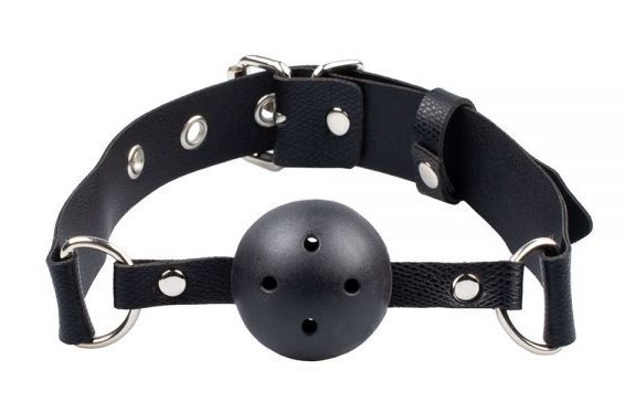 Кляп Hermes ball gag plastic, Black - зображення 1
