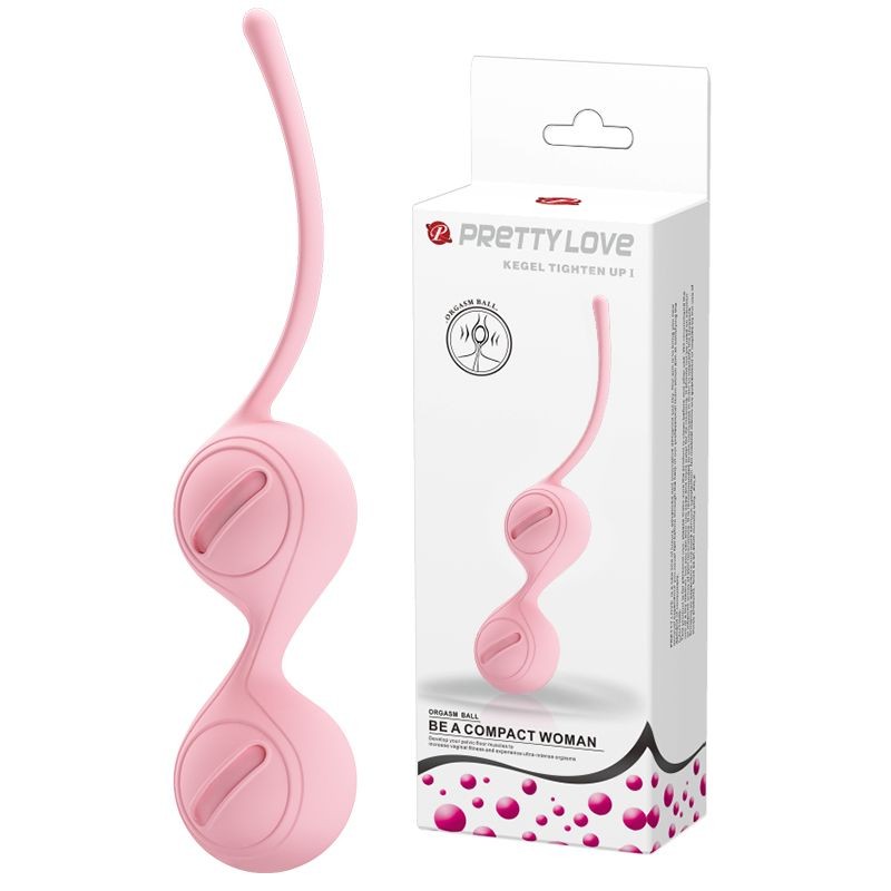 Вагинальные шарики PrettyLove Kegel Tighten Up I, цвет розовый - зображення 1