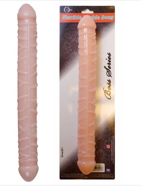 Двойной фаллоимитатор Boss Series: Flexible Double Dong Skin - зображення 1