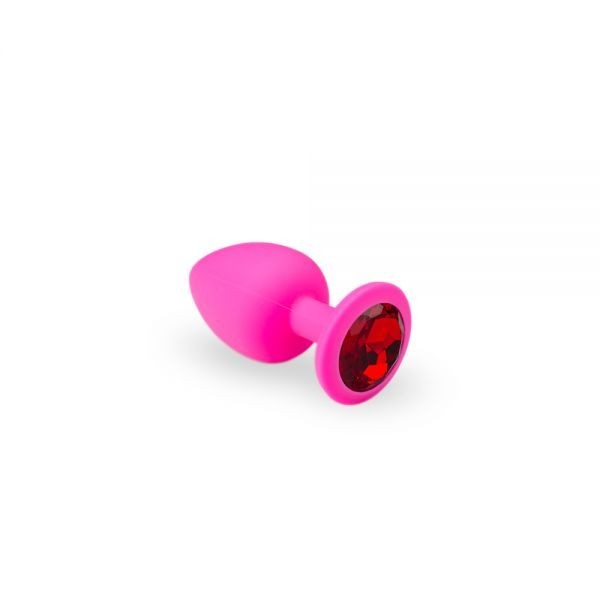 Анальная пробка, Pink Silicone Ruby, S - зображення 1