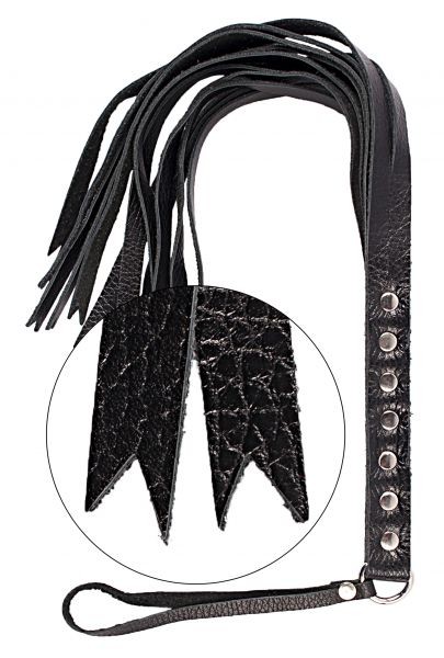 Флогер натуральная кожа, Black - зображення 1