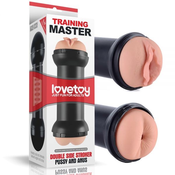 Мастурбатор вагина-анус двойной мастурбатор Training Master Double Side Stroker Pussy and Anus - зображення 1