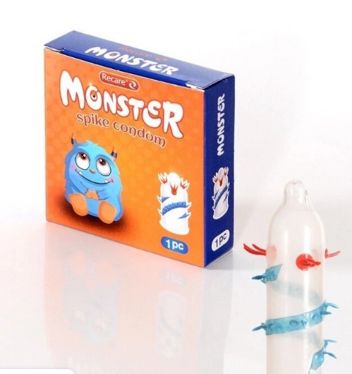 Презерватив Recare MONSTER Red+Blue Zib (1шт) - зображення 1