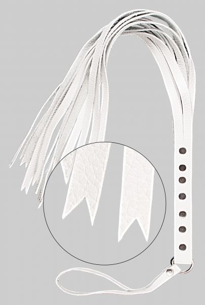 Флогер натуральная кожа, White - зображення 1