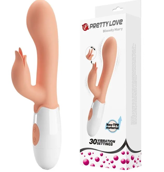 Вибратор с стимулятором клитора Pretty Love - Bloody Mary, BI-014961R - зображення 1