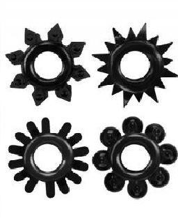 Набор эрекционных колец Cock Rings Set, Black - зображення 1