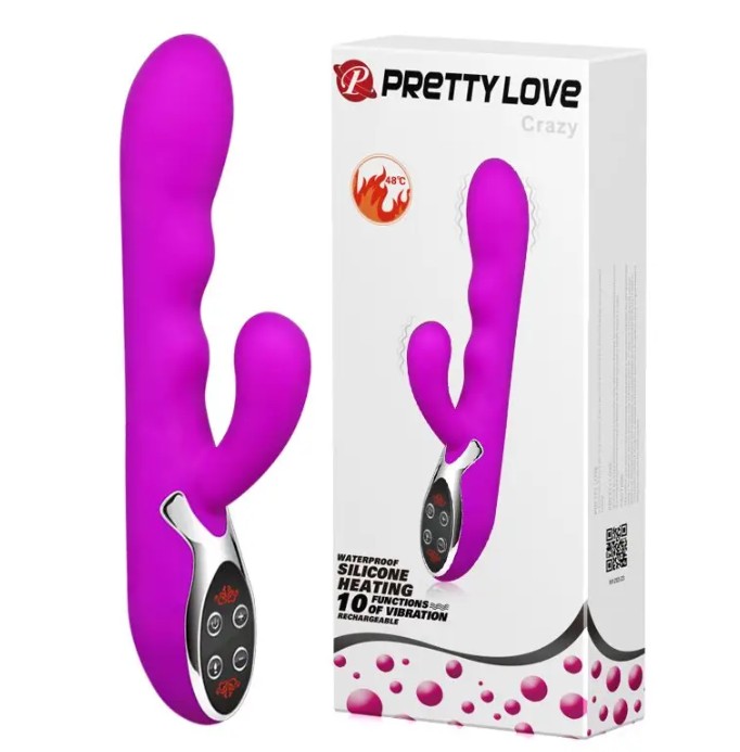 Вибратор с клиторальным стимулятором и функцией нагрева PRETTY LOVE - Crazy - зображення 1