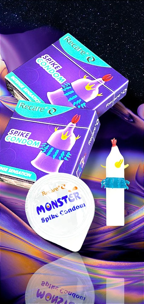 Презерватив Recare Spike Condon с шипами и дополнительными усиками (упаковка 1шт) - зображення 1