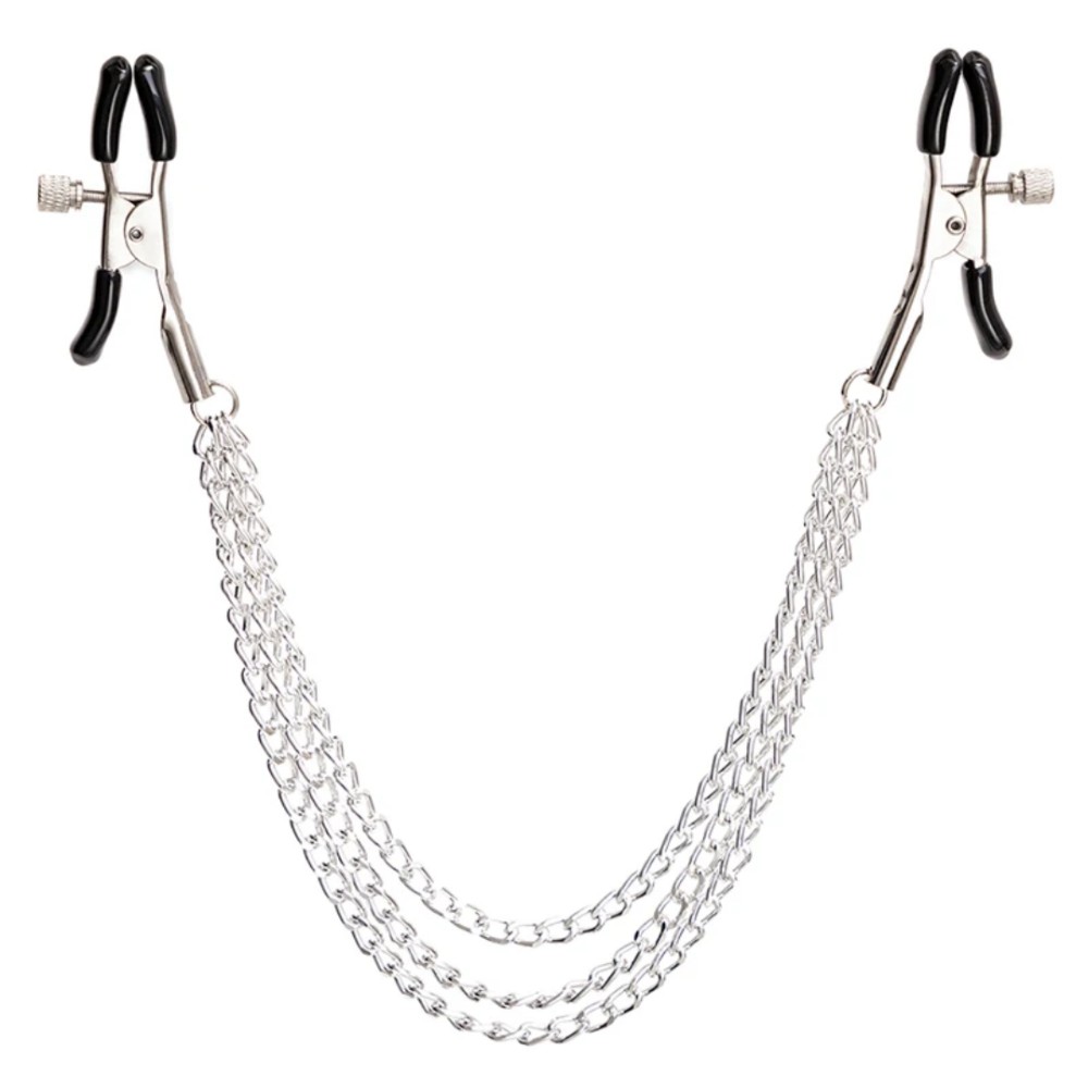 Зажимы для сосков "Clamps three large chains", три цепочки - зображення 1