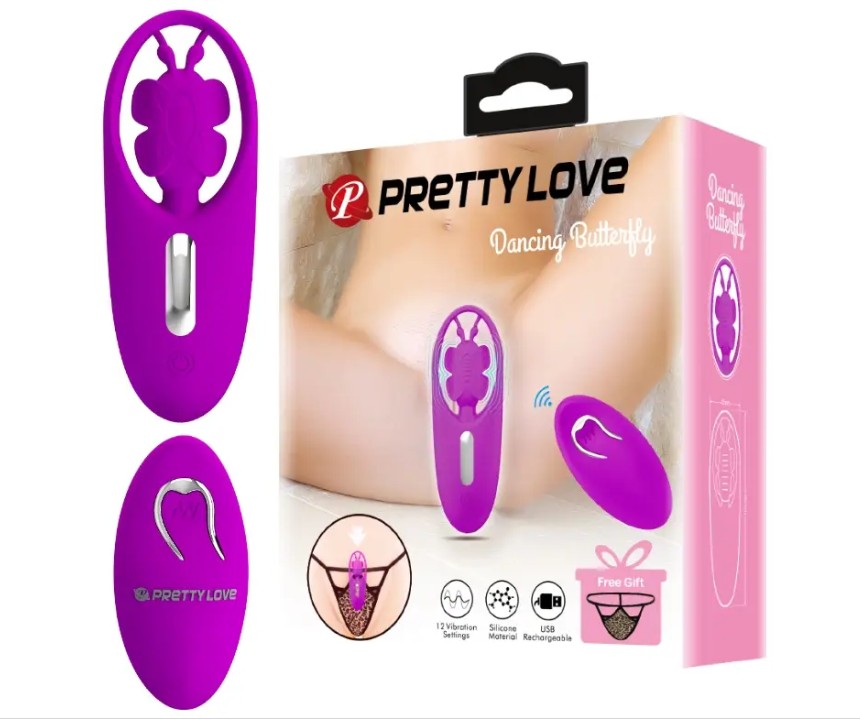 Вибро-стимулятор бабочка с пультом ДУ Pretty Love - Dancing Butterfly - зображення 1