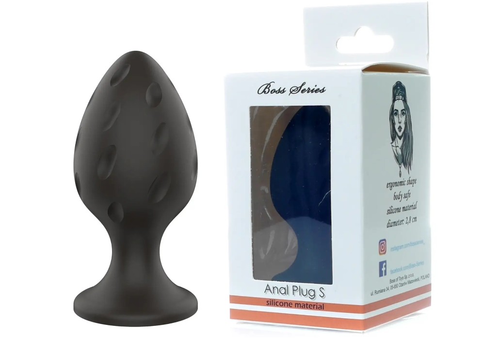 Анальний силиконовый плаг Boss Series - Silicone Anal Plug S 2,8 cm - зображення 1